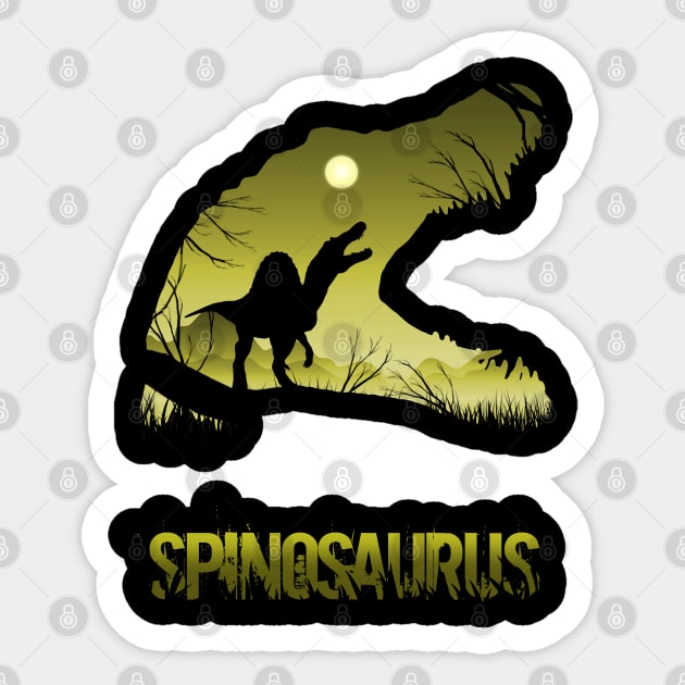 Spinosaurus V2 Sticker by Meca-artwork